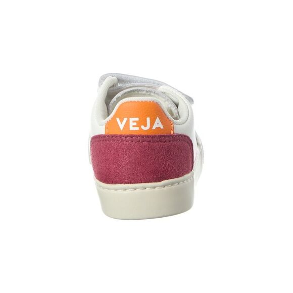 Veja Small V-12 Leather Sneaker, White - Picture 3 of 5